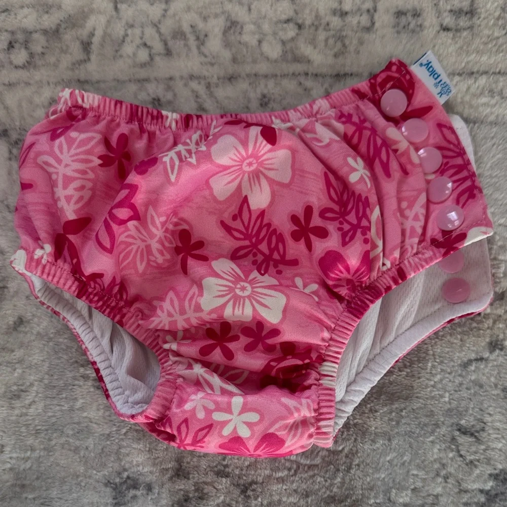 iplay EUC 18 mo Pink Floral Kids Swim Diaper